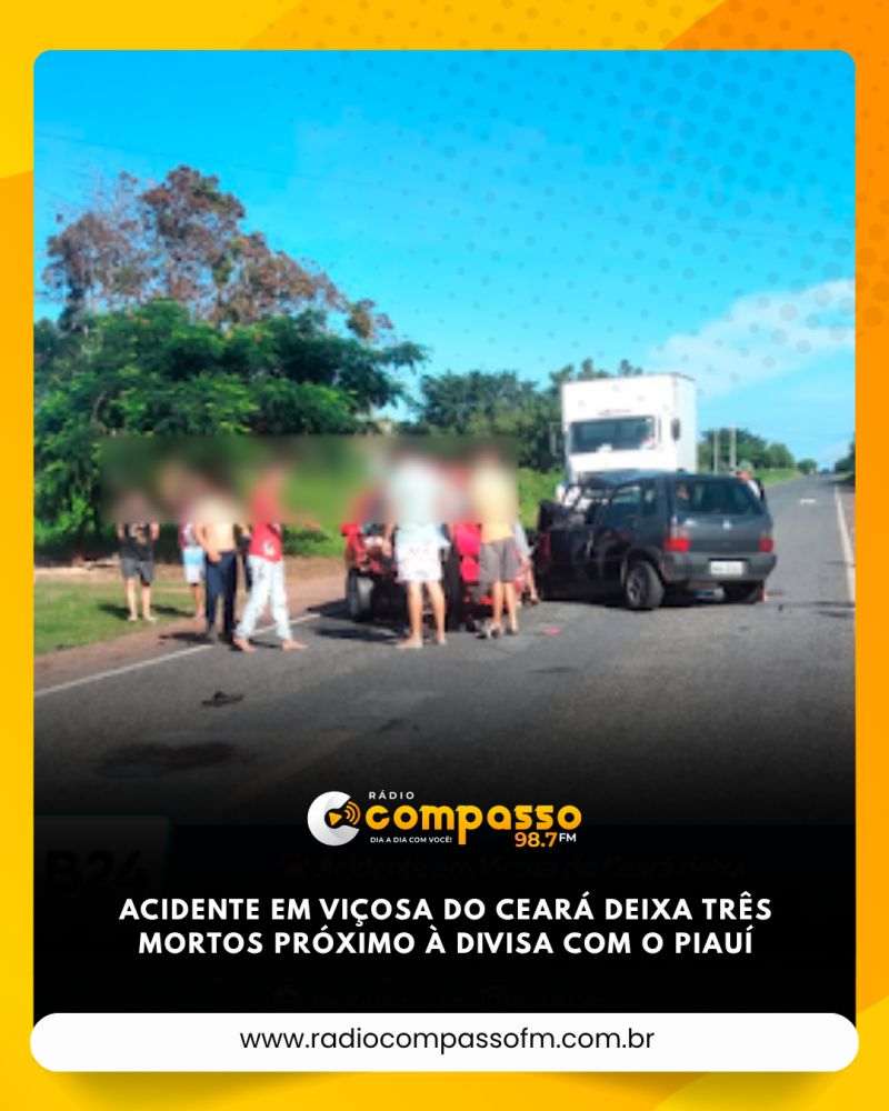 ACIDENTE EM VIÇOSA DO CEARÁ DEIXA TRÊS MORTOS PRÓXIMO À DIVISA COM O PIAUÍ