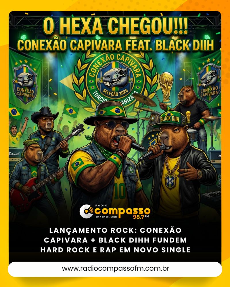LANÇAMENTO ROCK: Conexão Capivara + Black Dihh fundem Hard Rock e Rap em novo single