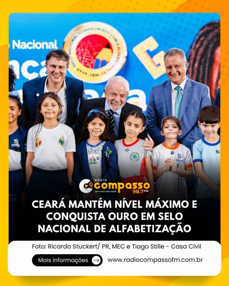 Ceará mantém nível máximo e conquista ouro em selo nacional de alfabetização